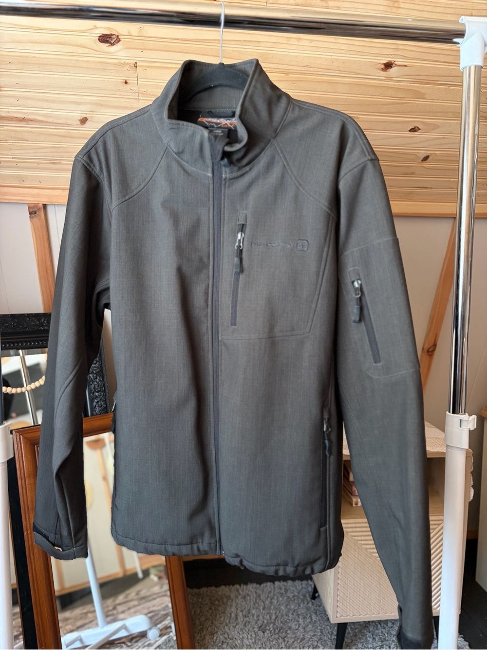 Free Country Men's Dark Green Lightweight Softshell Fall Jacket Size Large